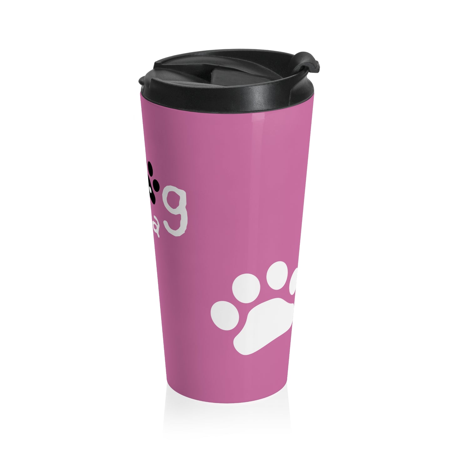 15 oz Dog Mama - Stainless Steel Coffee Travel Mug. Dog mom gift idea for dog lover.