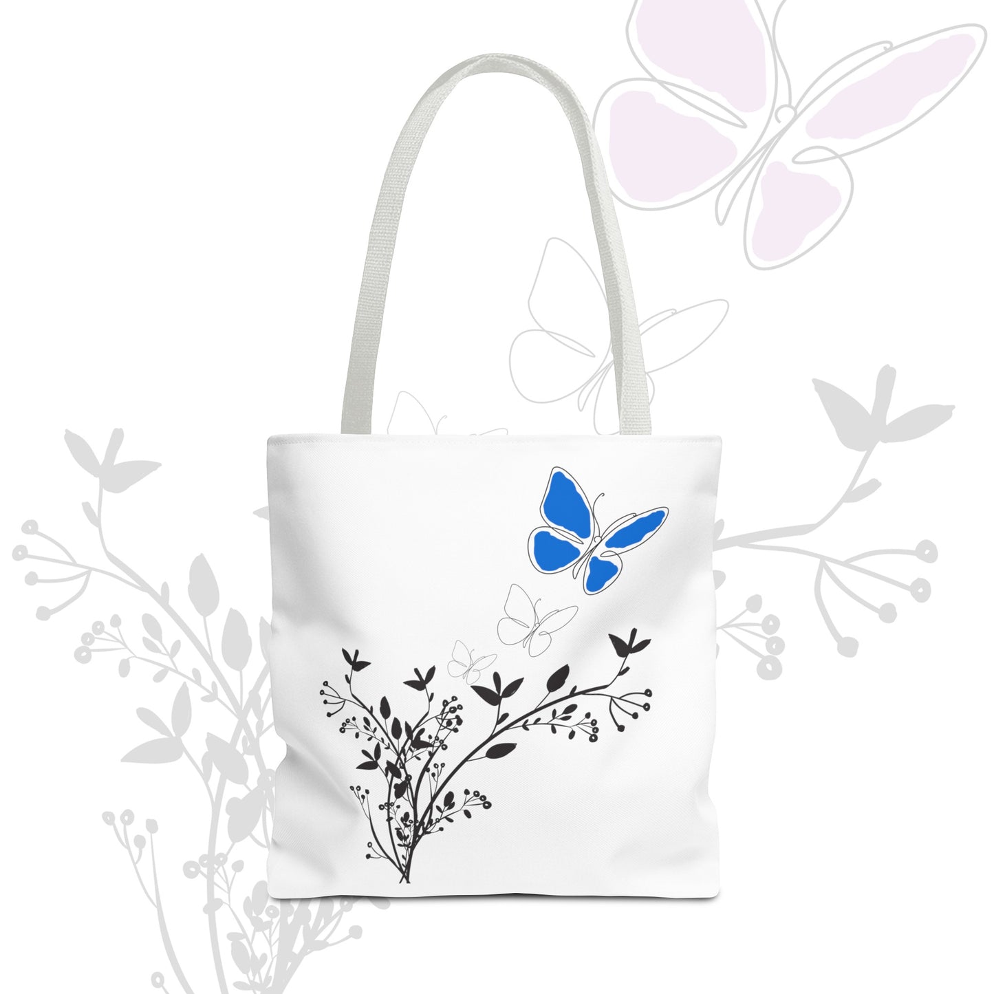 Spring Butterfly Blue Tote Bag - 3 Everyday Affordable Tote Bags You Won't Want to Miss