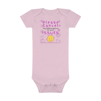 Please Cancel My Subscription to Your Issues: Funny Baby Clothes, Cute Bodysuit, Baby Boy Clothes, Girl Bodysuit, Baby Girl Clothes, Boy Bodysuit, Baby Short Sleeve Onesie®