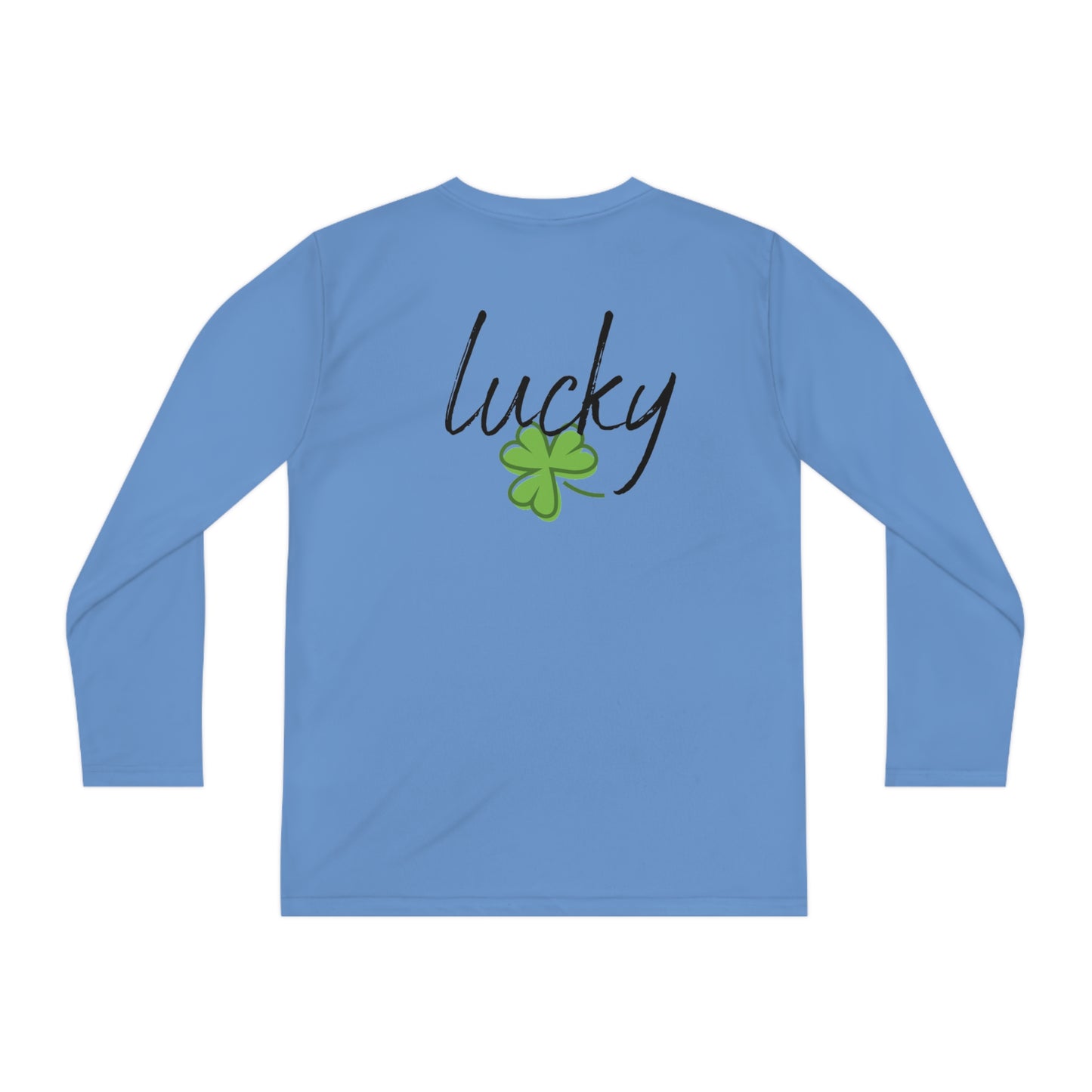 Lucky Youth Long Sleeve Competitor Tee. A top performer for any active youngster, PosiCharge technology, lightweight, breathable fabric and moisture-wicking capabilities