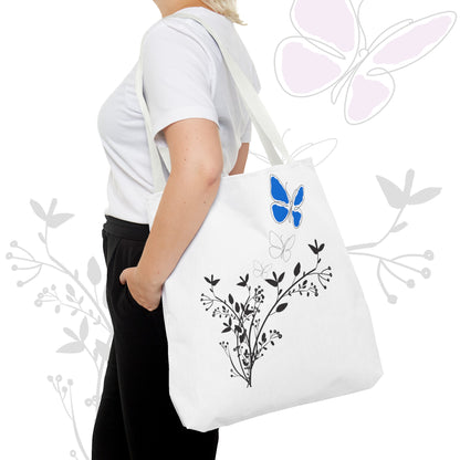 Spring Butterfly Blue Tote Bag - 3 Everyday Affordable Tote Bags You Won't Want to Miss