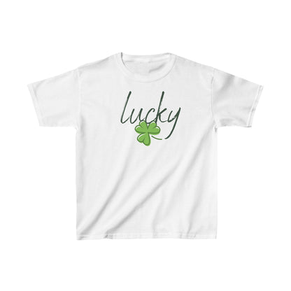 Youth Lucky, Charm of Good Fortune T-Shirt. Kids Heavy Cotton™ Tee