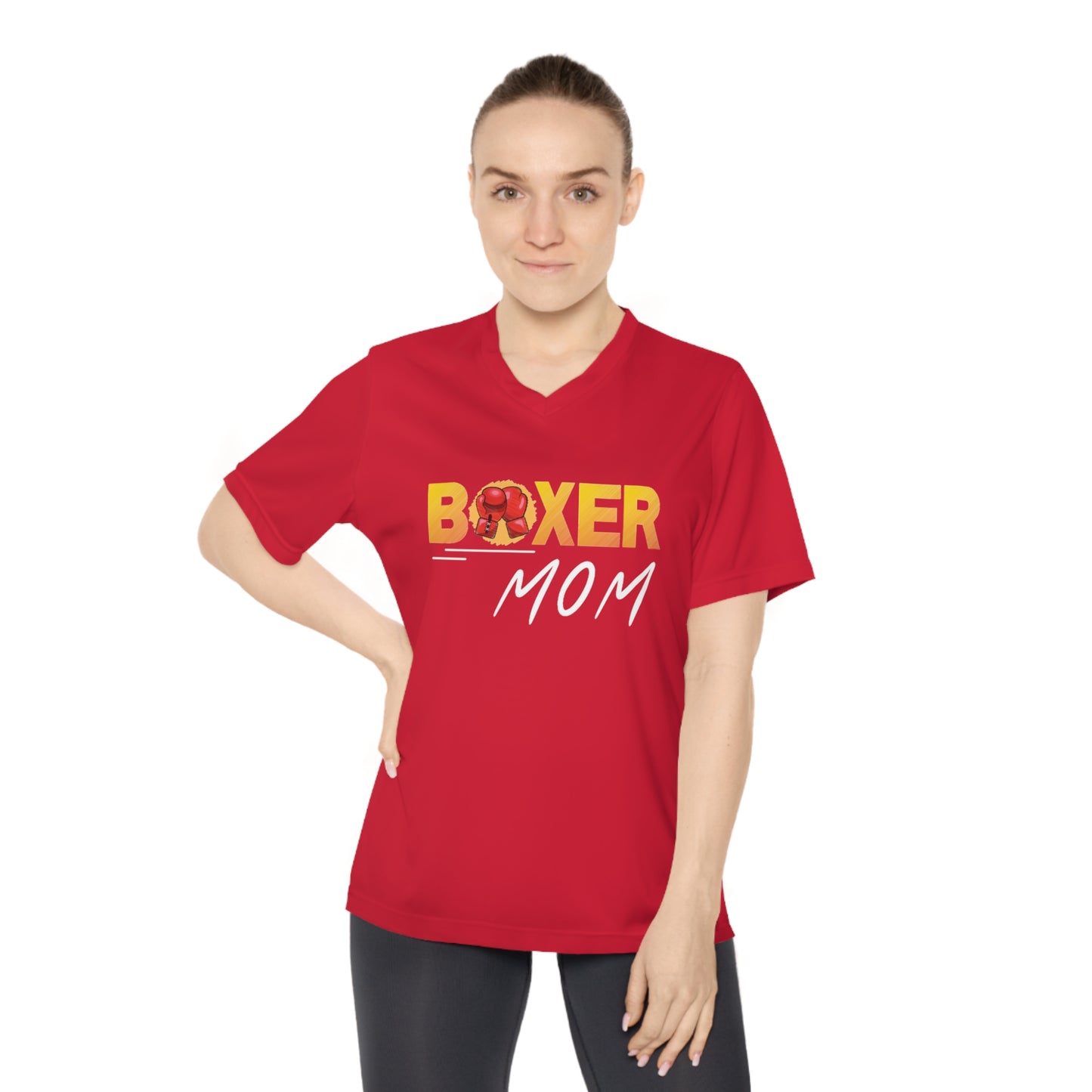 Our Boxer Mom V-Neck T-Shirt - Women’s Performance, is designed for boxer dog champions like you. - Women's Performance V-Neck T-Shirt