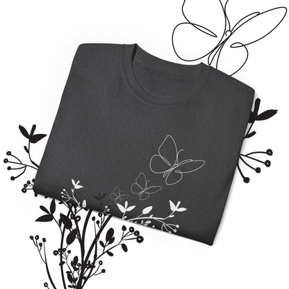 Women's Spring t-shirts - Butterfly Pattern, Spring, Ultra Cotton Tee, Women