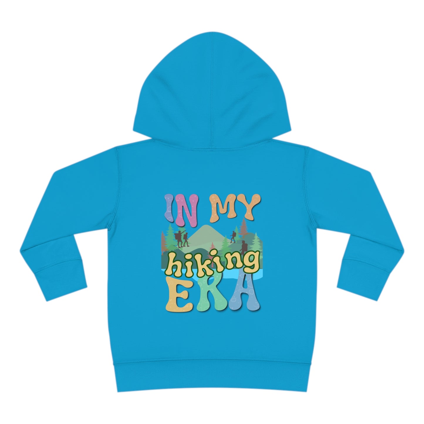 Toddler, In My Hiking Era Pullover Fleece Hoodie, designed for the little trailblazers who are just beginning to explore the world