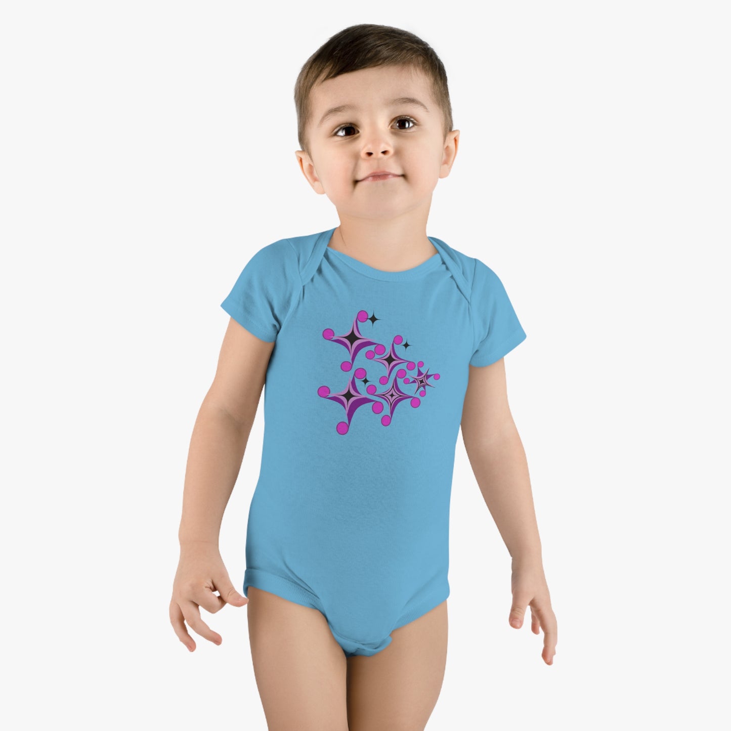 Starry Nights, Bubbly Days: Baby Magic Unleashed! Baby Short Sleeve Onesie®