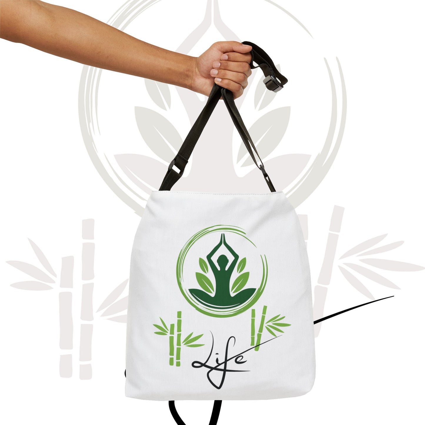 Mindful Life Tote Bag - You Won't Want to Be Without; Zippered top, Adjustable Strap, Phone Pocket, Accessory Pockets