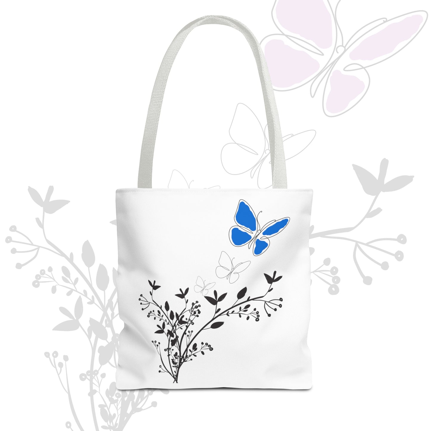 Spring Butterfly Blue Tote Bag - 3 Everyday Affordable Tote Bags You Won't Want to Miss