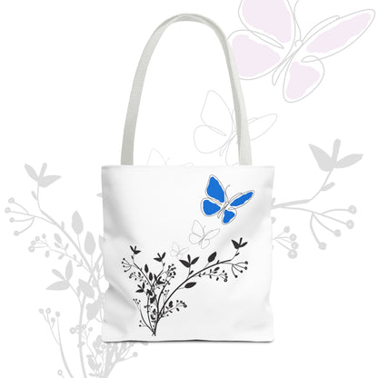 Spring Butterfly Blue Tote Bag - 3 Everyday Affordable Tote Bags You Won't Want to Miss