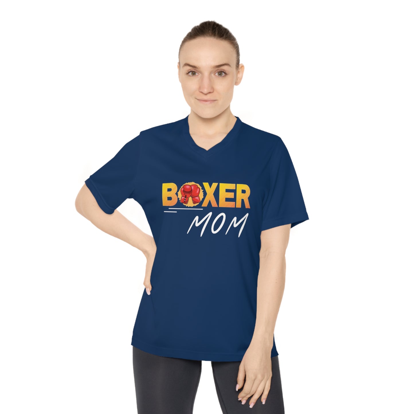 Our Boxer Mom V-Neck T-Shirt - Women’s Performance, is designed for boxer dog champions like you. - Women's Performance V-Neck T-Shirt