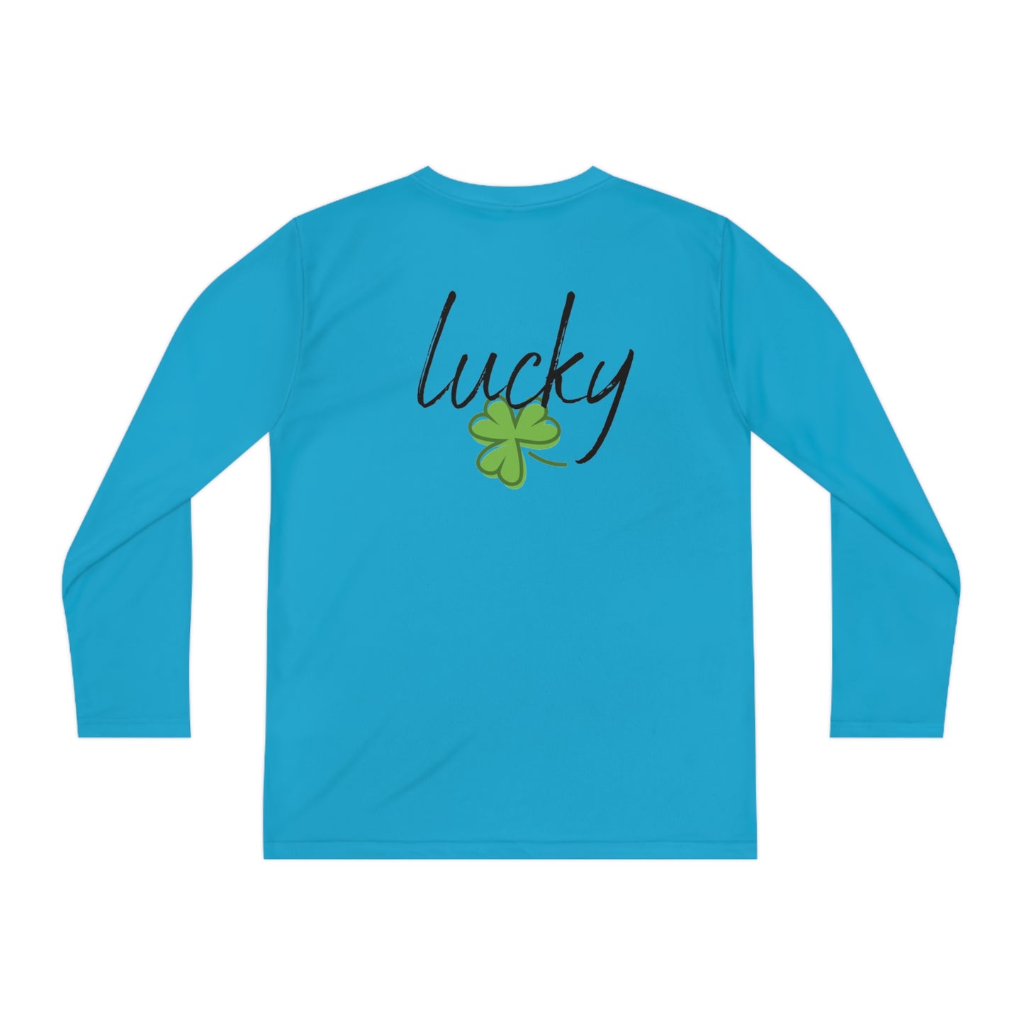 Lucky Youth Long Sleeve Competitor Tee. A top performer for any active youngster, PosiCharge technology, lightweight, breathable fabric and moisture-wicking capabilities