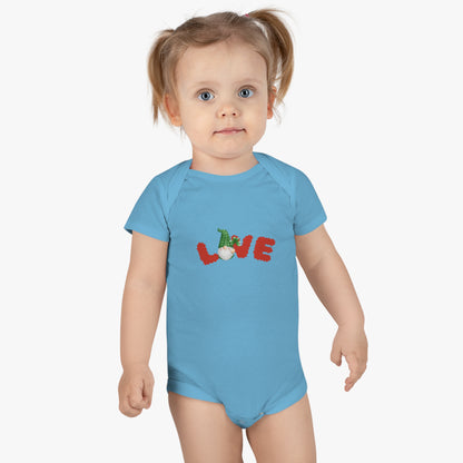 Gnome Sweet Gnome Baby Bodysuit: Love in Every Stitch! Love Gnome Baby Bodysuit. Baby Short Sleeve Onesie®