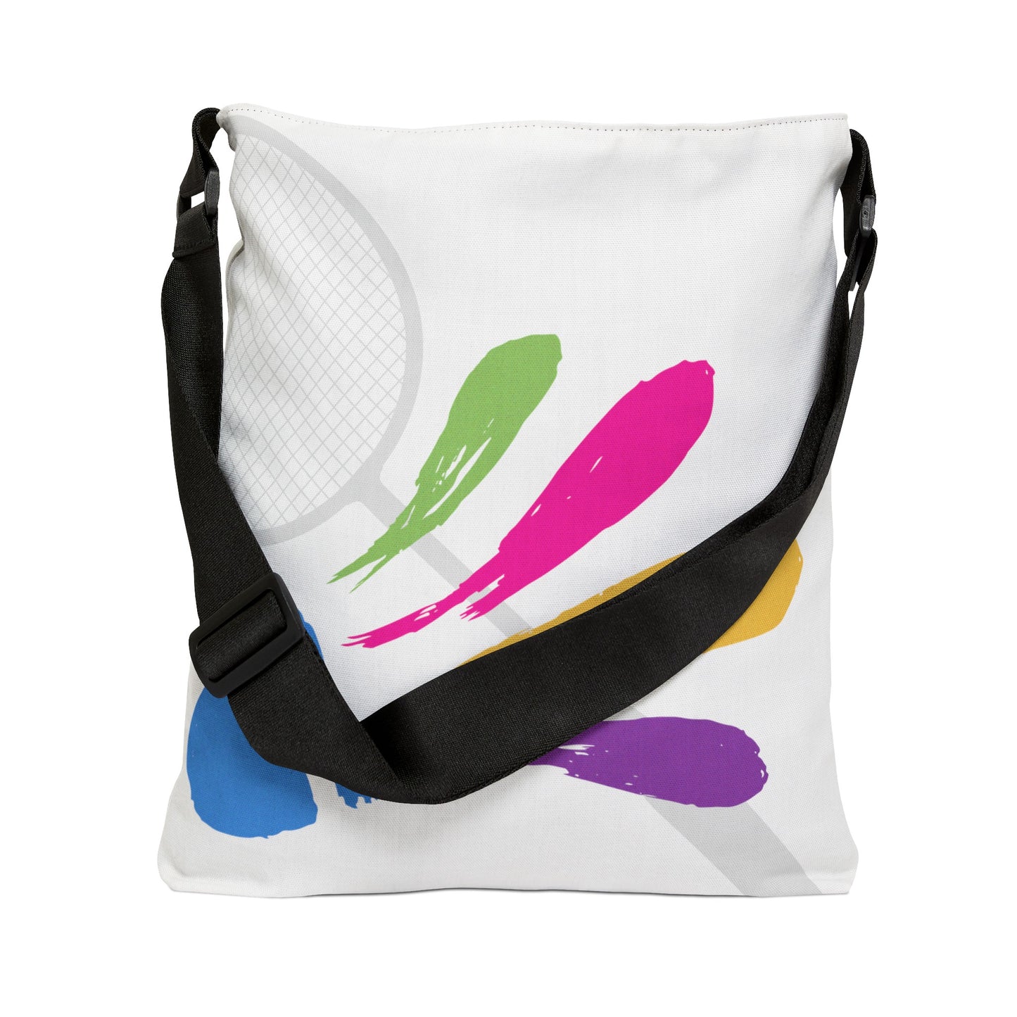 Badminton Shuttle Tote Bag, 2 Cute Sizes. Zippered pocket, phone pocket +, adjustable strap