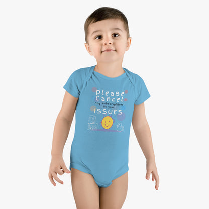 Please Cancel My Subscription to Your Issues: Funny Baby Clothes, Cute Bodysuit, Baby Boy Clothes, Girl Bodysuit, Baby Girl Clothes, Boy Bodysuit, Baby Short Sleeve Onesie®