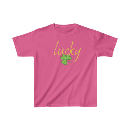 Youth Lucky, Charm of Good Fortune T-Shirt. Kids Heavy Cotton™ Tee