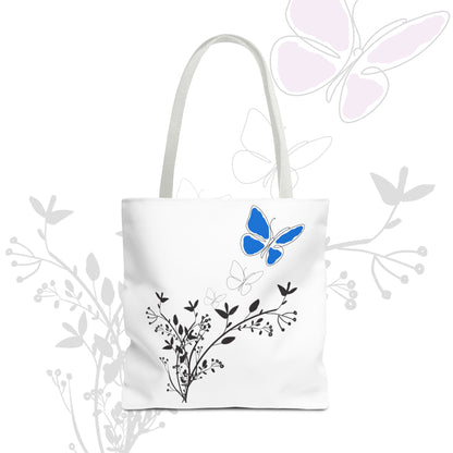 Spring Butterfly Blue Tote Bag - 3 Everyday Affordable Tote Bags You Won't Want to Miss