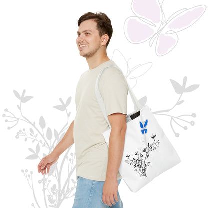 Spring Butterfly Blue Tote Bag - 3 Everyday Affordable Tote Bags You Won't Want to Miss