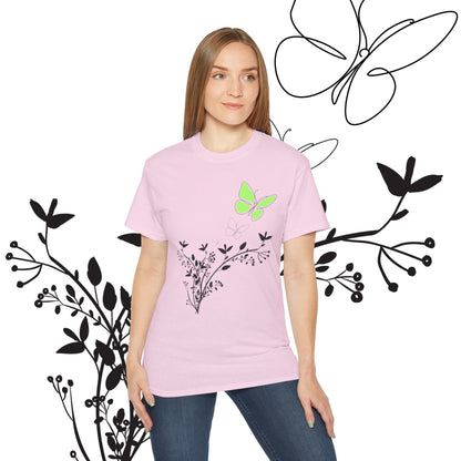 Women's Spring t-shirts - Butterfly Pattern, Spring, Ultra Cotton Tee, Women