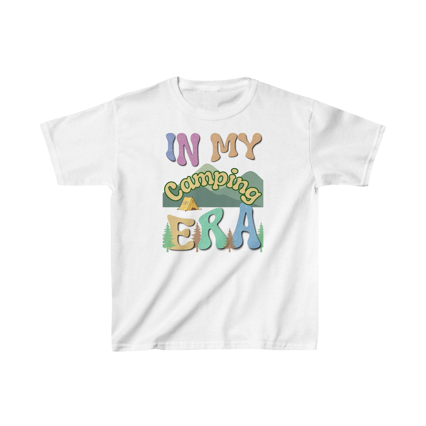 In My Camping Era Youth T-Shirt - for young explorers who love the call of the wild. Kids Heavy Cotton™ Tee