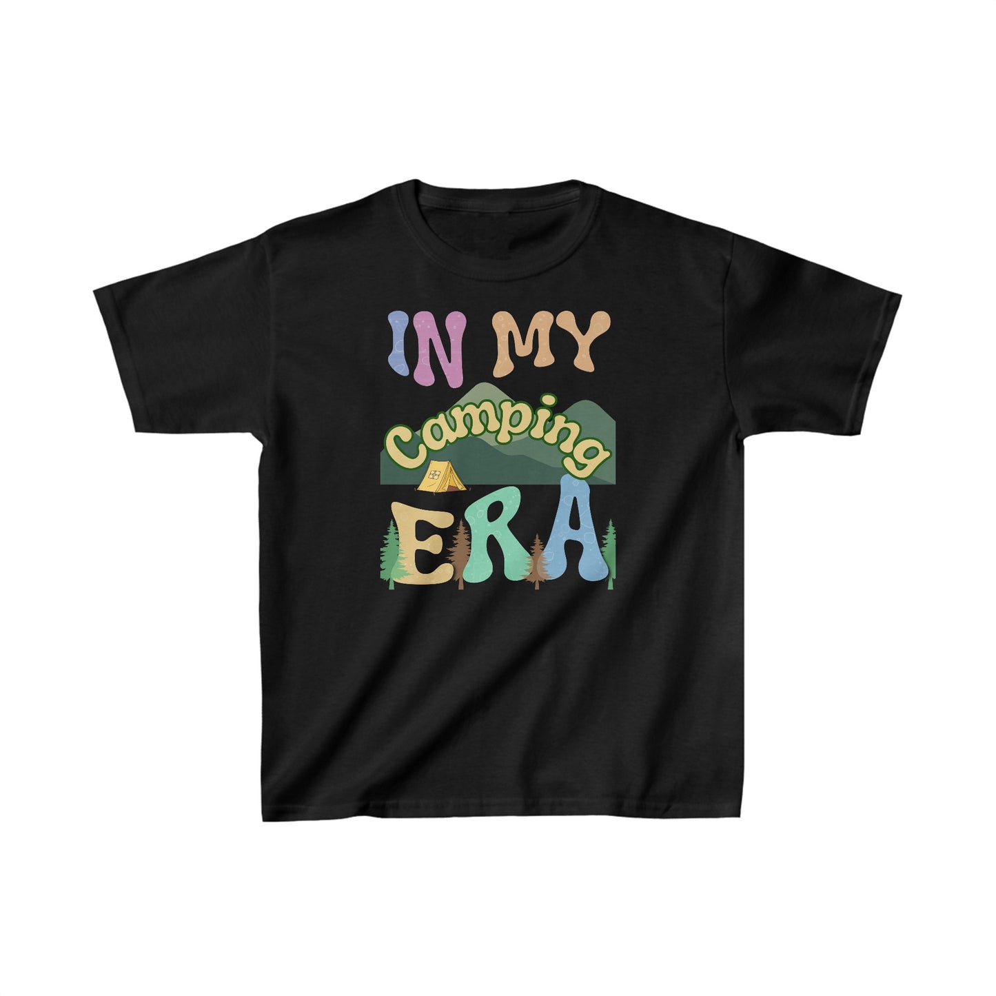 In My Camping Era Youth T-Shirt - for young explorers who love the call of the wild. Kids Heavy Cotton™ Tee