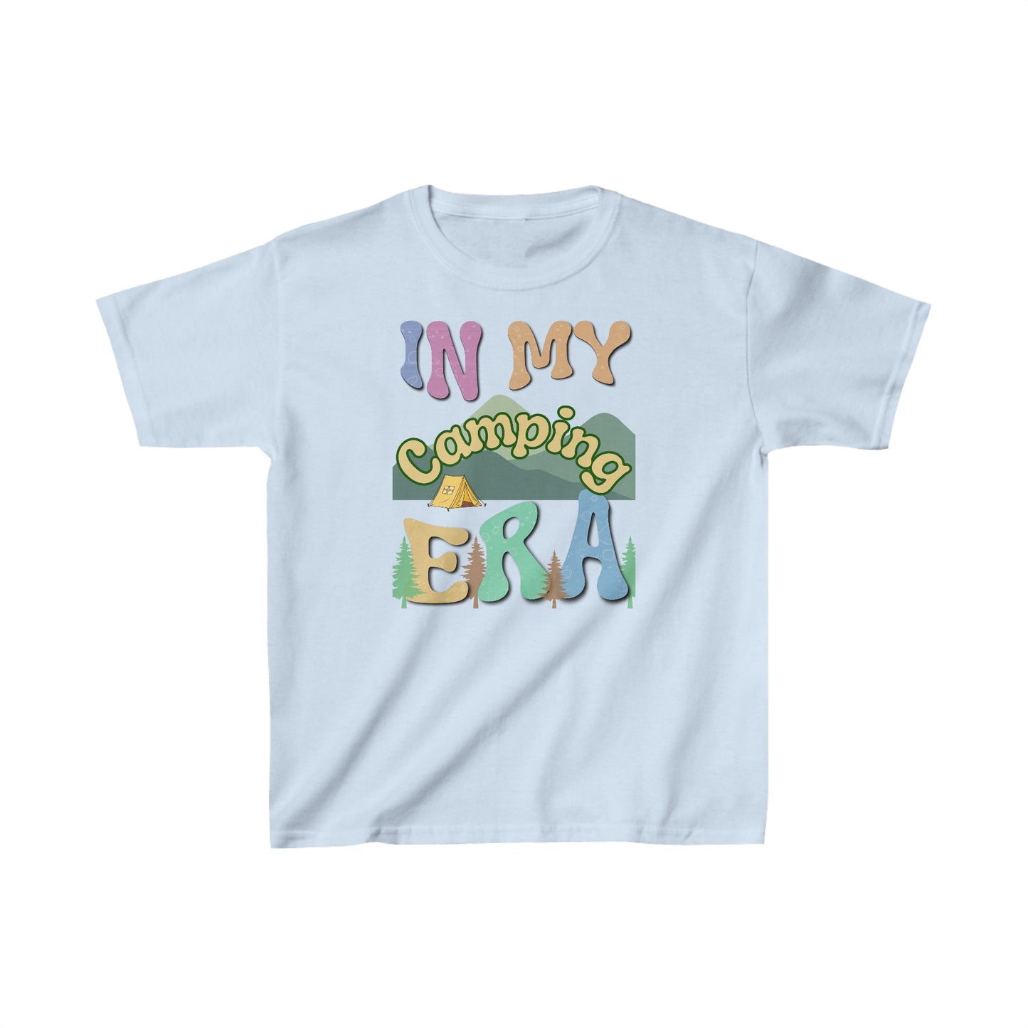 In My Camping Era Youth T-Shirt - for young explorers who love the call of the wild. Kids Heavy Cotton™ Tee