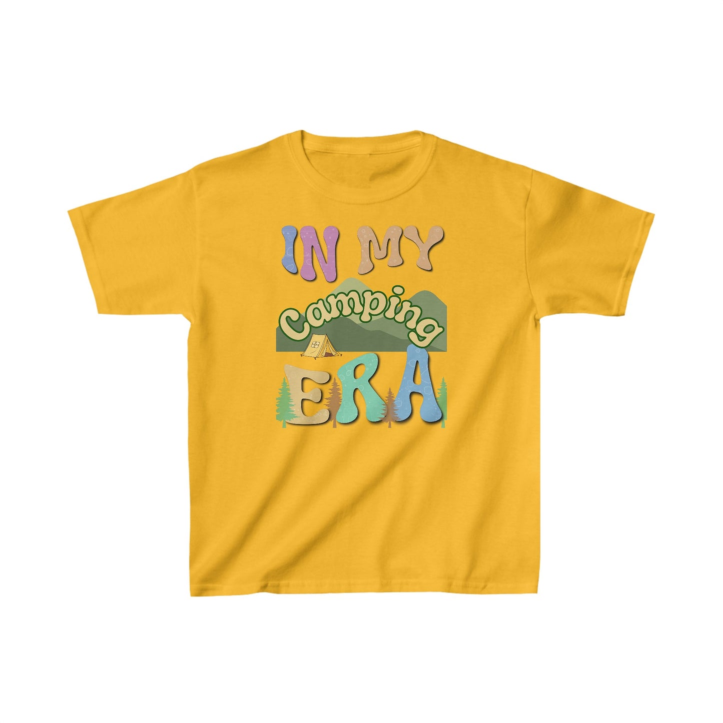 In My Camping Era Youth T-Shirt - for young explorers who love the call of the wild. Kids Heavy Cotton™ Tee