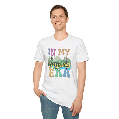 16 ‘In My Hiking Era’ T-shirts! Embrace the trails and celebrate your love for hiking. Unisex Softstyle T-Shirt