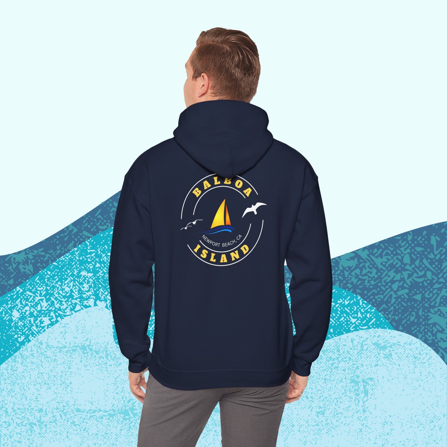 Balboa Island, Newport Beach, Hooded Sweatshirt, Women, Men