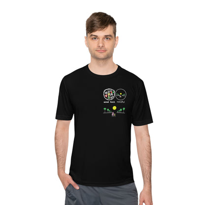 Athletic Moisture-Wicking Mindfulness T-Shirt – the perfect blend of performance and peace. This innovative t-shirt is designed for those who seek to stay active while embracing mindfulness.