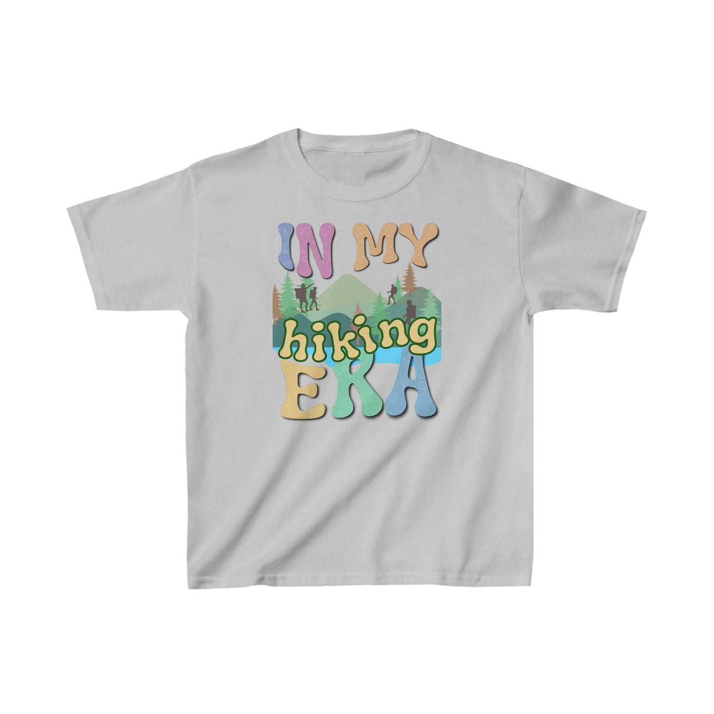 In My Hiking Era T-shirt! This youth tee is a call to young adventurers that live to blaze trails. Kids Heavy Cotton™ Tee