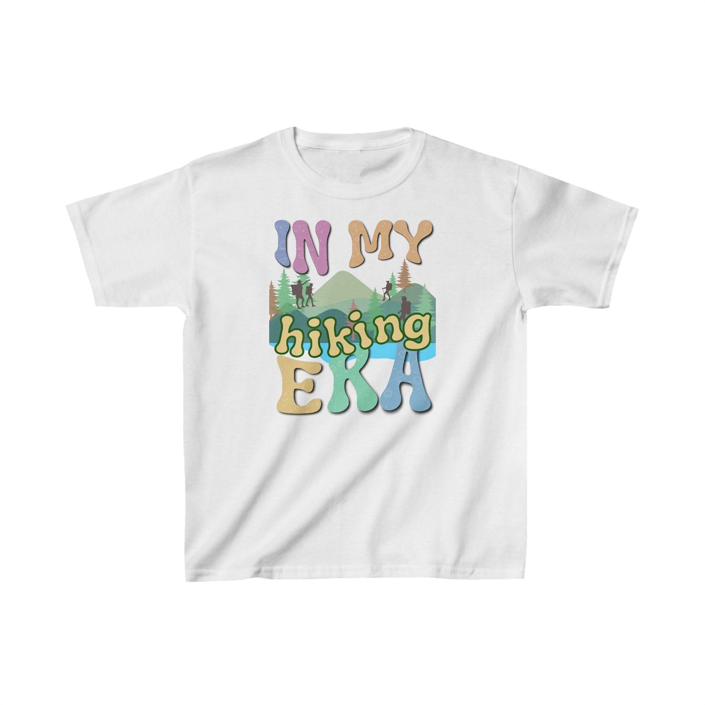 In My Hiking Era T-shirt! This youth tee is a call to young adventurers that live to blaze trails. Kids Heavy Cotton™ Tee