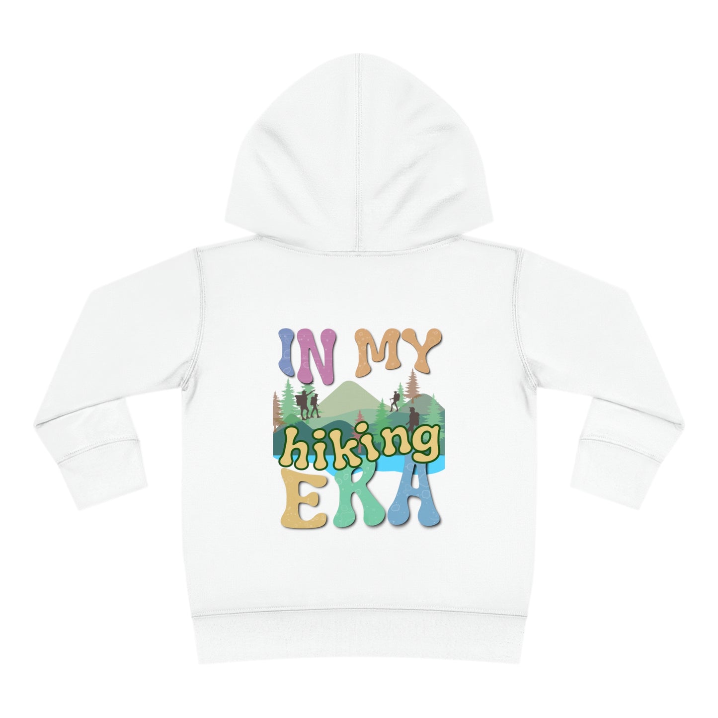 Toddler, In My Hiking Era Pullover Fleece Hoodie, designed for the little trailblazers who are just beginning to explore the world