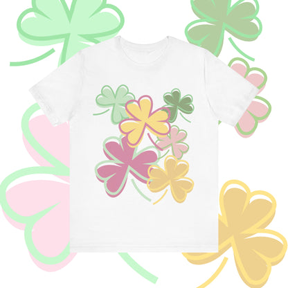 St Patrick's Day Clover Pattern T Shirt. Rock it Big and Bold