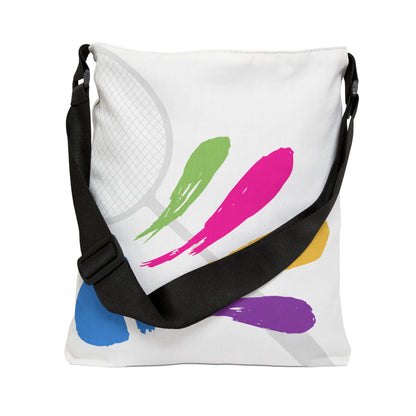 Badminton Shuttle Tote Bag, 2 Cute Sizes. Zippered pocket, phone pocket +, adjustable strap