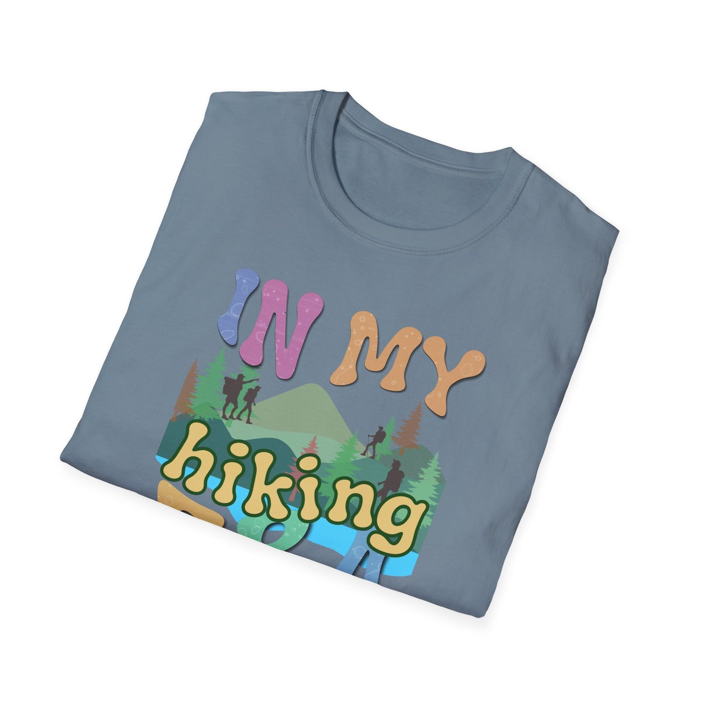 16 ‘In My Hiking Era’ T-shirts! Embrace the trails and celebrate your love for hiking. Unisex Softstyle T-Shirt