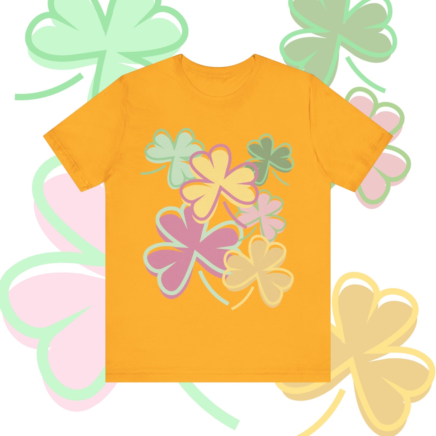 St Patrick's Day Clover Pattern T Shirt. Rock it Big and Bold