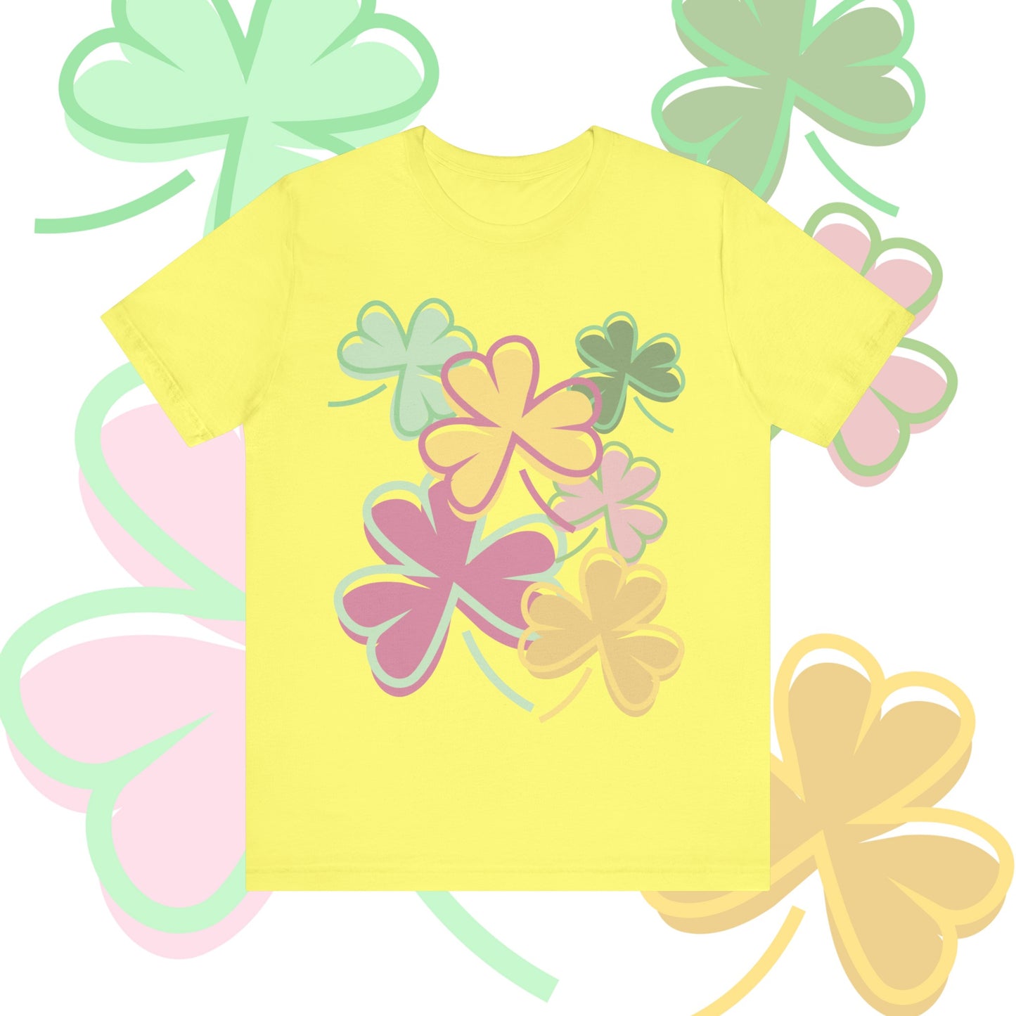 St Patrick's Day Clover Pattern T Shirt. Rock it Big and Bold