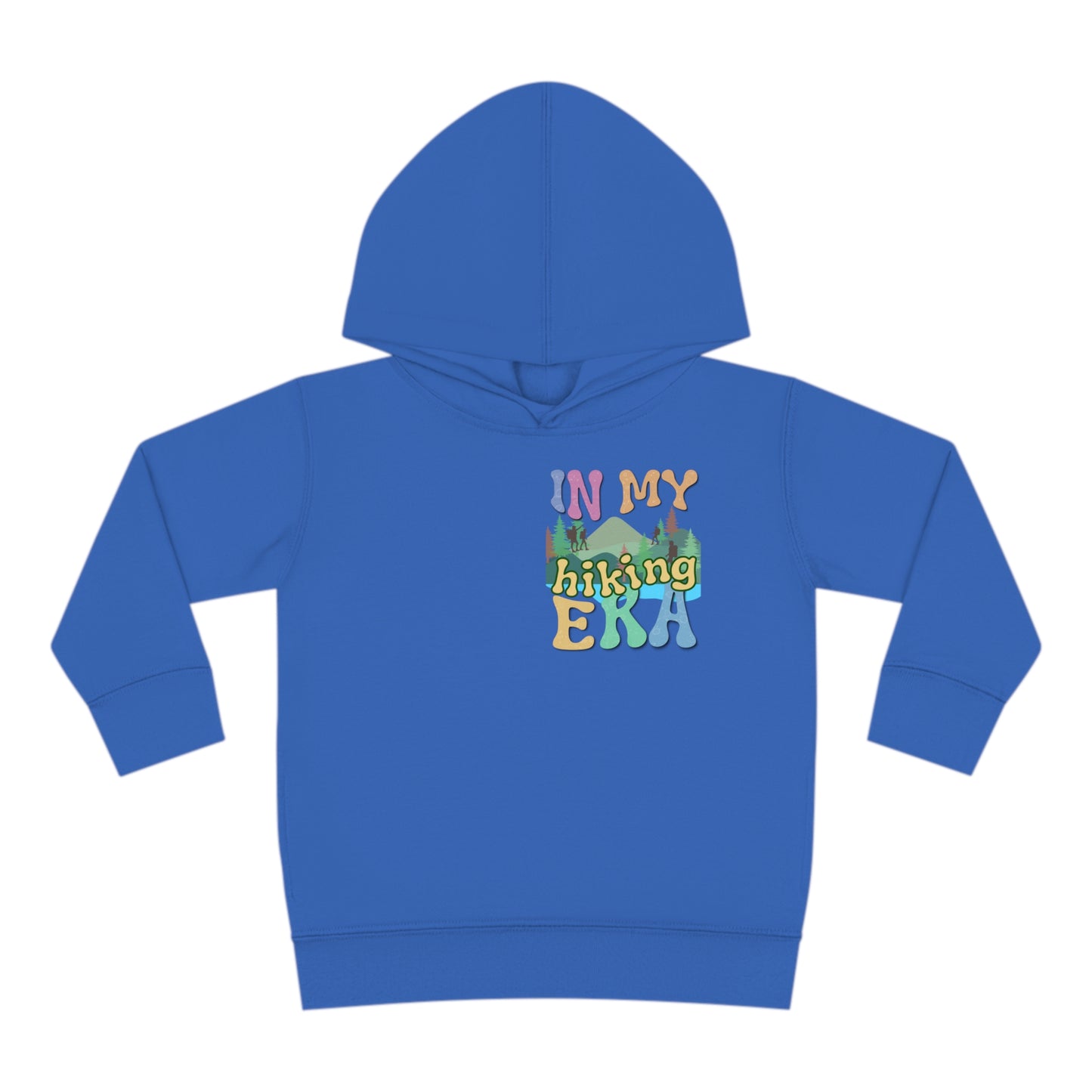 Toddler, In My Hiking Era Pullover Fleece Hoodie, designed for the little trailblazers who are just beginning to explore the world