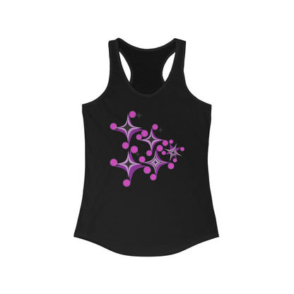 5 Colors of This Cute Purple Star Pattern, Racerback Tank Top for Women. Summer Perfect, Astromancy! - Women's Ideal Racerback Tank