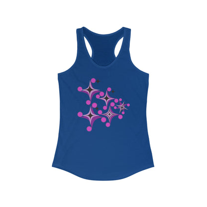 5 Colors of This Cute Purple Star Pattern, Racerback Tank Top for Women. Summer Perfect, Astromancy! - Women's Ideal Racerback Tank