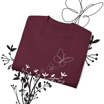 Women's Spring t-shirts - Butterfly Pattern, Spring, Ultra Cotton Tee, Women