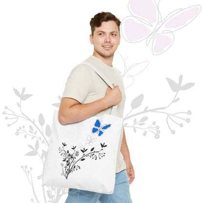 Spring Butterfly Blue Tote Bag - 3 Everyday Affordable Tote Bags You Won't Want to Miss