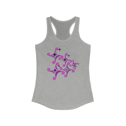 5 Colors of This Cute Purple Star Pattern, Racerback Tank Top for Women. Summer Perfect, Astromancy! - Women's Ideal Racerback Tank