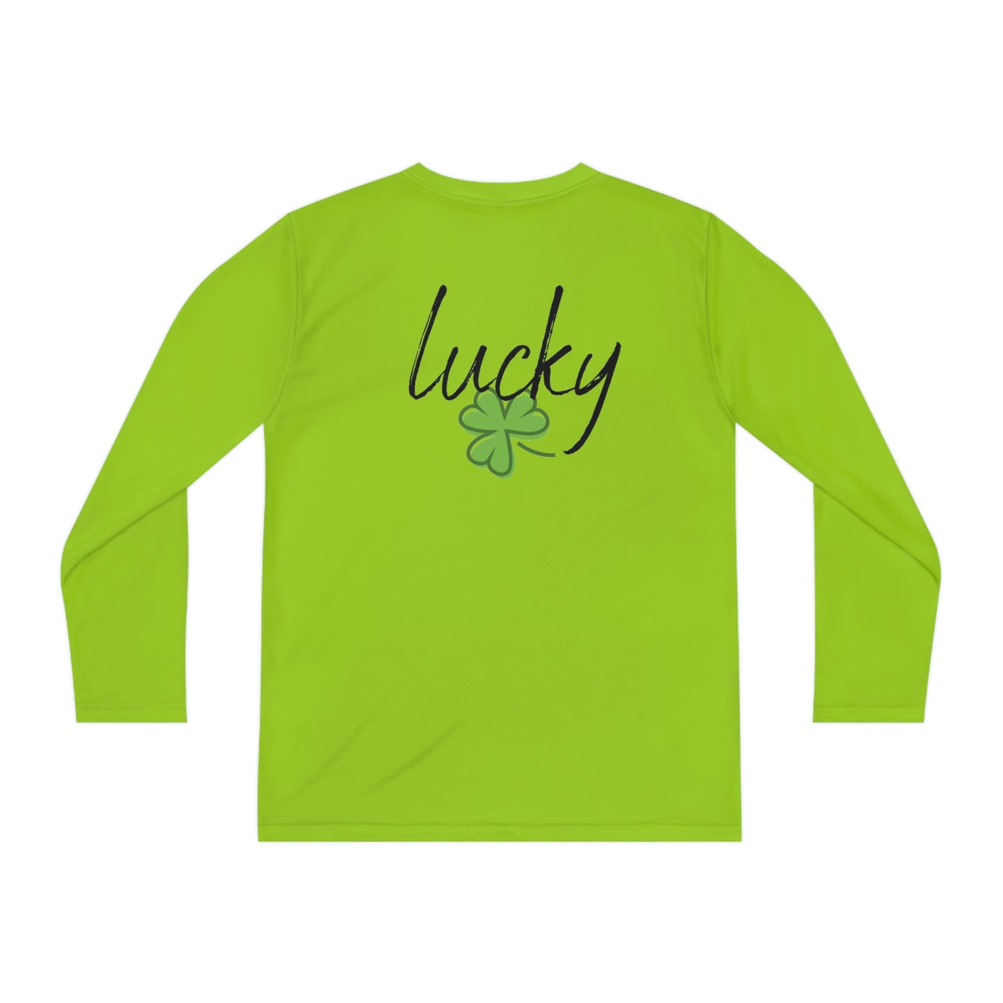 Lucky Youth Long Sleeve Competitor Tee. A top performer for any active youngster, PosiCharge technology, lightweight, breathable fabric and moisture-wicking capabilities