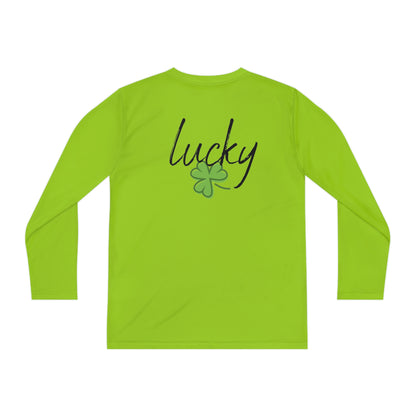 Lucky Youth Long Sleeve Competitor Tee. A top performer for any active youngster, PosiCharge technology, lightweight, breathable fabric and moisture-wicking capabilities