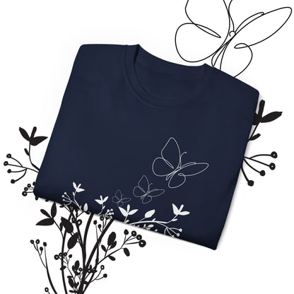 Women's Spring t-shirts - Butterfly Pattern, Spring, Ultra Cotton Tee, Women