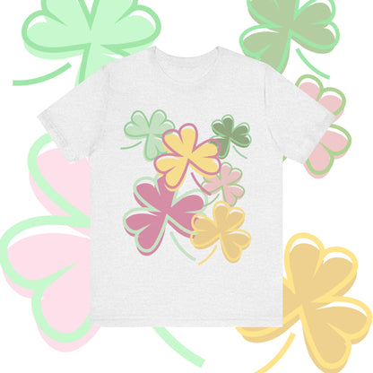 St Patrick's Day Clover Pattern T Shirt. Rock it Big and Bold