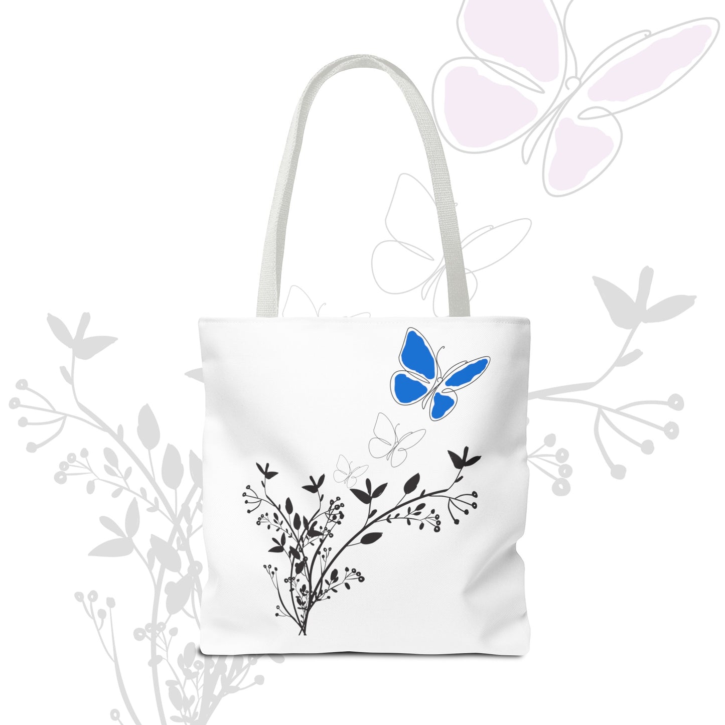 Spring Butterfly Blue Tote Bag - 3 Everyday Affordable Tote Bags You Won't Want to Miss