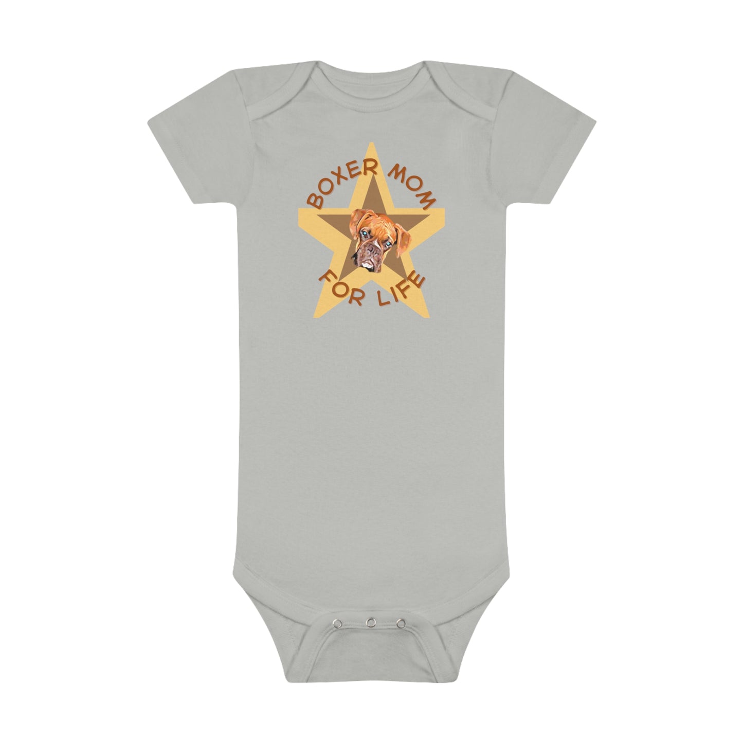 Pawsitively Perfect: Boxer Dog Mom for Life Bodysuit! Baby Short Sleeve Onesie®