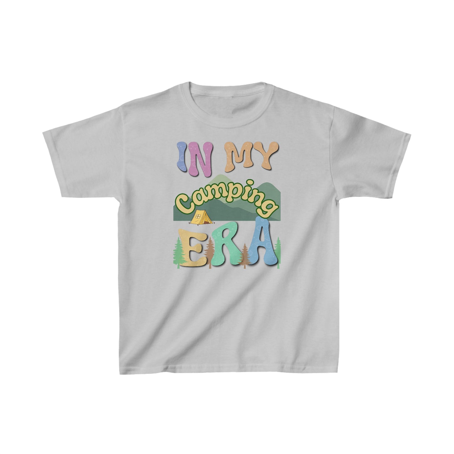 In My Camping Era Youth T-Shirt - for young explorers who love the call of the wild. Kids Heavy Cotton™ Tee